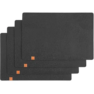 Justinus Tischset , Schwarz , Textil , 45x30 cm , Heimtextilien, Wohntextilien, Tischwäsche, Tischsets