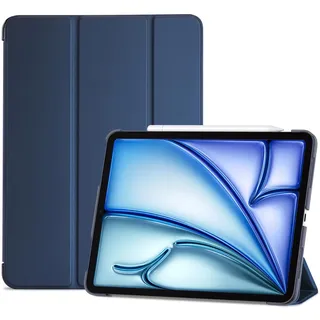 ProCase Hülle iPad Air 11 Zoll M4/M3/M2 / 10,9 Zoll 4./5.Gen Navy | Passend für Apple-Stift, magnetische Auto Sleep/Wake, dünnes leichtes Design