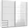 Schwebetürenschrank Emden 225 x 210 x 65 cm Weiß