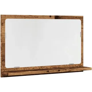 vidaXL Badspiegel mit Ablage Altholz-Optik 60x11x37 cm Holzwerkstoff