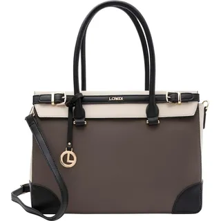 L.CREDI Schultertasche Plamena Shopper Dark Taupe Multi mehrfarbig - Bunt