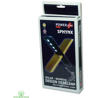 Powerplus Tischlampe Solar Holz 4,0 cm 4LED schwarz, braun