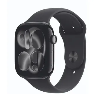 Watch Series 11 GPS 46mm Jet Black Aluminium Sport Band black M/L