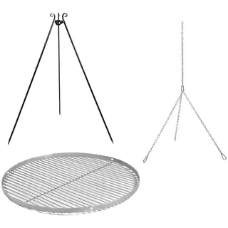 Cook King Schwenkgrill 180 cm Rohstahl Grillrost Ø 50 cm schwarz