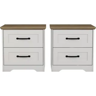 OTTO home Nachtschrank Emmilia 55 x 40 x 55 cm Weiß