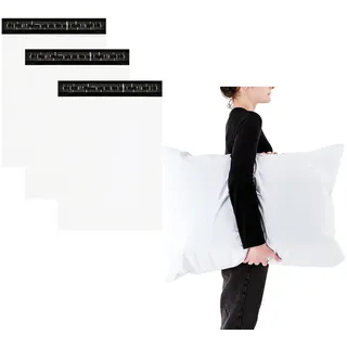 3 Stück 60x79cm Weiß Versandbeutel Plastik Versandtaschen,Versandtüten für Kleidung Groß,Selbstklebend Poly Kunststoffbeutel Wasserdichte Kuriertaschen Paket Tüten für Versand Warensendung Textilien
