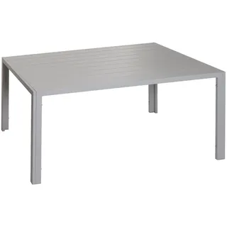Mendler HWC-N40 Bistrotisch 140 x 80 x 72 cm hellgrau/silber