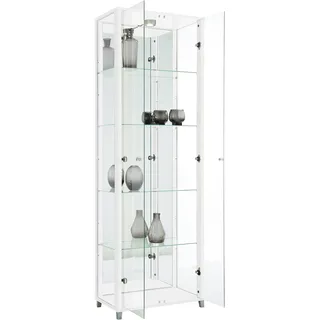 fif Möbel Standvitrine OPTIMA 57,5 x 32 x 172 cm Weiß