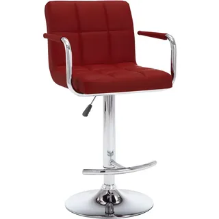 vidaXL Barhocker 2 Stk. Weinrot Kunstleder - Rot