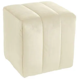 Novel Hocker , Beige , Textil , quadratisch , 43x50x43 cm , Stoffauswahl, erweiterbar (Typenauswahl) , Wohnzimmer, Sessel, Hocker, Sitzhocker