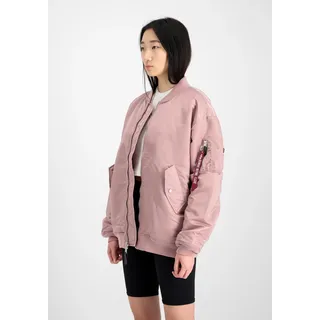 Bomberjacke ALPHA INDUSTRIES "MA-1 Core W", Damen, Gr. XS/S, rosa (silber pink), Obermaterial: 100% Nylon; Futter: 100% Nylon; Füllung: 100% Polyester, Jacken Bomberjacke