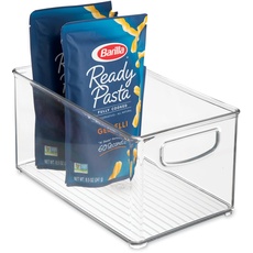 Bild iDesign Cabinet/Kitchen Binz Aufbewahrungsbox, mittelgroßer & tiefer Küchen Organizer aus Kunststoff, durchsichtig, 25,4 cm x 15,2 cm x 12,7 cm
