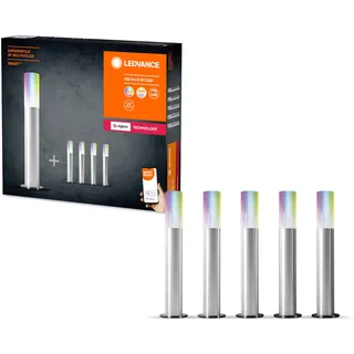 LEDVANCE Smarte Gartenleuchte mit ZigBee Technologie, 16 Mio RGB Farben, warmweiß bis tageslichtweiß einstellbar (2000-6500K), steuerbar mit Alexa, SMART+ ZB Gardenpole Multicolor
