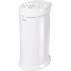 Ubbi Steel Diaper Pail, Odor Locking, No Special Bag Required, Award-Winning, Registry Must-Have, White