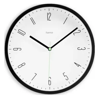Hama Wanduhr 25 cm 00185882 schwarz