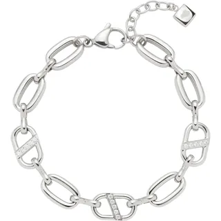 LEONARDO Narea Armband Edelstahlfarben mit Zirkonia 22 cm