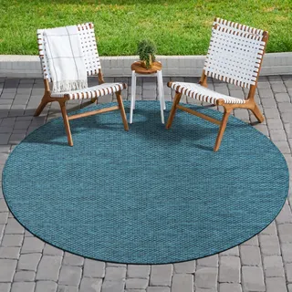 Sanat Melissa 8000 Outdoor-Teppich Ø 150 cm Blau
