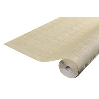 Pronappe Tischdecke R482568I Einweg-Tischdecke aus Damastpapier Länge 25m Breite 1,20m (pro Rolle) Farbe Beige Damastpapier mit schickem und klassischem Universalmuster