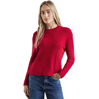 Street One EOS_Cosy Rib Structured Sweater, Autumn red, 42