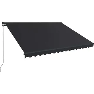 vidaXL Einziehbare Markise Handbetrieben 400 x 300 cm Anthrazit - Grau