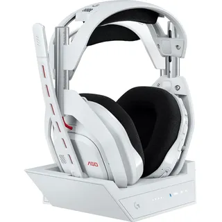 Logitech LogitechG ASTRO A50 (Gen 5) Weiß - Kabelloses LIGHTSPEED Gaming-Headset und Basisstation mit PLAYSYNC Audio