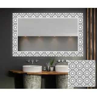 Badspiegel 120x60 cm - Horizontal mit LED Beleuchtung - LED Farbe Neutrallweiß 4500K - TOK111 - Individuell Nach Maß - Beleuchtet Wandspiegel Lichtspiegel Badezimmerspiegel - Transparent