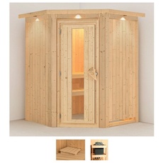 Bild Sauna »Liva«, (Set), ohne Ofen beige