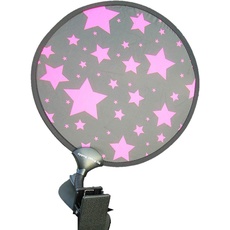 My Buggy Buddy MBBSHADEPKSTAR Sonnenschutz, rosa Sterne „Design kann variieren“