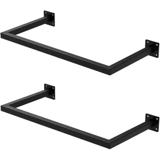 Ml-Design Kleiderstange 2er Set , Schwarz , Metall , 30x6.5x64 cm , Garderobe, Garderobenzubehör