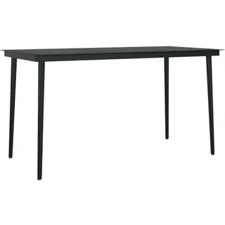 vidaXL Gartentisch 140 x 70 x 74 cm Schwarz