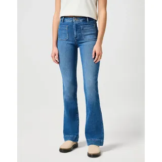Wrangler "Flare" im Retro-Design mit ausgestelltem Bein, raven