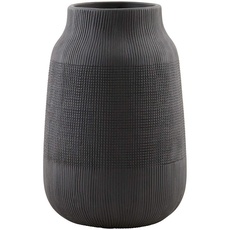 Bild Groove Vase Vase mit runder Form Ton Schwarz