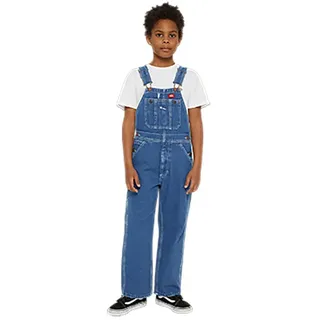 Dickies Denim Latzhose - Stone Washed Indigo Blue - 14-15 Jahre - Regular
