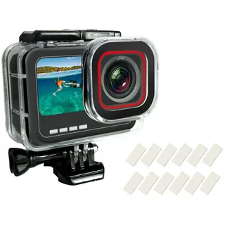 SHOOT Wasserdichtes Gehäuse für Insta 360 Ace Pro Diving Schutzhülle für Unterwasser mit Schnellspanner und Rändelschraube Zubehör