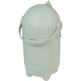 Nattou Windeleimer Dropy, Geruchsdicht, Einfaches Öffnen mit einer Hand, 49,5 x 28 cm, Polypropylen/ABS, Grün