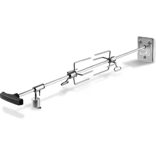 BURNHARD® Drehspieß mit Motor, Elektrischer Grillspieß inkl. Fleischgabeln, Rotisserie für Gasgrill EARL 3- und 4-Brenner, Spießlänge: 76 und 92 cm