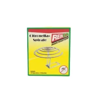 Reinex INSEKTENSTOPP Citronella-Spirale, 5h Wirkungsdauer, mit Halterung, 10 Stück