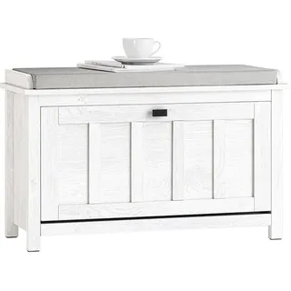SoBuy Schuhbank Weiß - Holzwerkstoff, 80x50x30 cm, Garderobe, Garderobenbänke, Schuhbänke