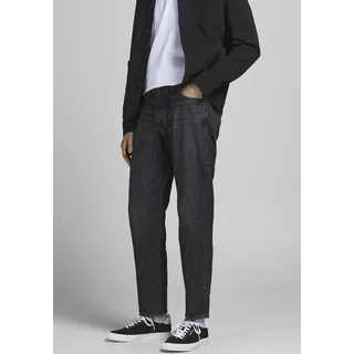 Loose-fit-Jeans JACK & JONES "CHRIS JJORIGINAL", Herren, Gr. 30, Länge 32, schwarz (schwarz, denim), Denim/Jeans, Obermaterial: 100% Baumwolle, Abriebeffekte, loose fit lang, Jeans Loose-fit-Jeans, Baumwolle, loose fit