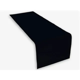 Lemos Home Hochwertiger Tischläufer aus Baumwolle. Tischtuch, Tischdecke. Große Auswahl an Farben. (Schwarz)