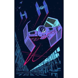 KOMAR Wandbild Star Wars Classic Vector TIE-Fighter« Star Wars 1 Stk. tlg. zur Dekoration im Kinderzimmer - ohne Rahmen