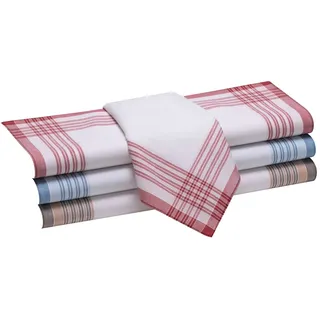 Taschentuch, Herren, Gr. 8-Stück-Packung, bunt (farbig, sortiert), Baumwolle, gemustert, Modetücher Taschentuch