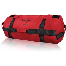 Yes4All ZT2X Sandsack, Rot, 34-56 Kilogramm, Gewichtssack 10-90 kg - Power Bag ist Ideal für Workout, Core Bag Sandsack für Functional Training, Fitness, Rucking, Crossfit