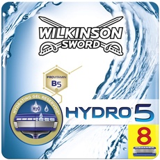 Wilkinson Sword Hydro 5 Rasierklingen für Herren Rasierer briefkastenfähig, 8 Stück