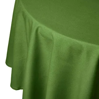 Homescapes Tischdecke olivgrün rund 178 cm, 100% Baumwolle , Textil , Uni , Rund , 178x178 cm , Oeko-Tex® , Heimtextilien, Wohntextilien, Tischwäsche, Tischdecken