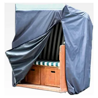Schutzhülle für Strandkörbe mit 2 Reißverschlüssen 130x100cm - Abdeckung für Gartenmöbel