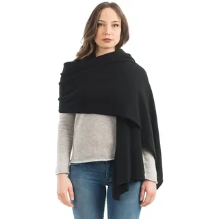 Dalle Piane Cashmere - Stola aus Kaschmir-Gemisch - Made in Italy - Damen, Farbe: Schwarz, Einheitsgröße