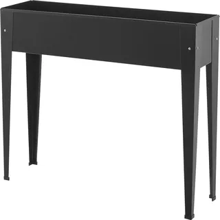 Hochbeet Lelystad Pflanzkasten Metallhochbeet 98x25x82cm mit Ablauföffnung Gemüsebeet Gartenbeet Kräuterbeet Beet für Terrasse Balkon Garten Stahl Anthrazit - Naturbelassen