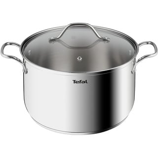 Tefal Intuition XL Großer Kochtopf aus Edelstahl, 26 cm / 6,5 l, Induktion, Edelstahl 18/10, Premium-Qualität, Größe XL, robuste Griffe, Glasdeckel B8646304