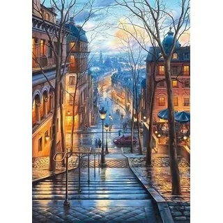 Regalos Lluna Malen nach Zahlen Alex Bog Stairs Down of Montmatre Paris 40 x 50 cm